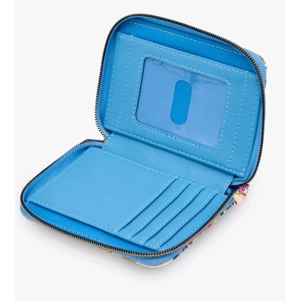 NWT Loungefly Sonic The Hedgehog‎ Amy Rose & Sonic AOP Mini Zipper Wallet - Picture 4 of 4